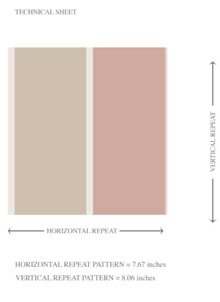 'Plumeria' Geometric Striped Wallpaper (Dusty Pink/ Taupe) - Image 8