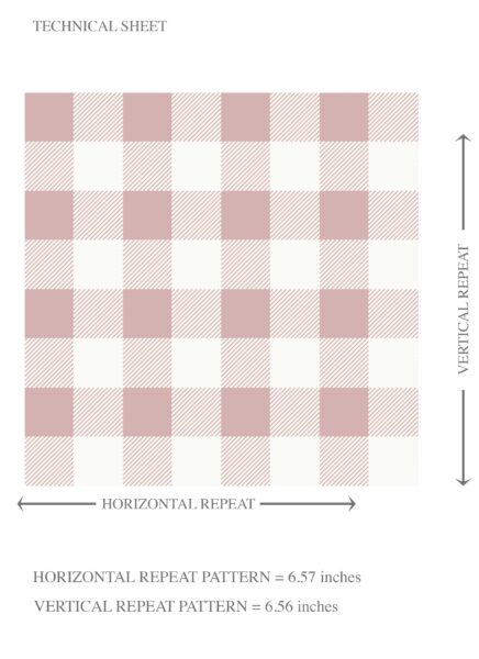 'Lumo' Gingham Checkered Wallpaper (Pink) - Image 8
