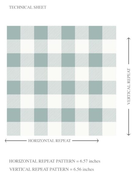 'Sugee' Gingham Checkered Wallpaper (Pastel Blue) - Image 8