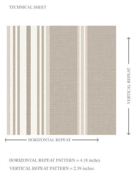 'Monterey Cliffs' Neutral Geometric Striped Wallpaper (Brown/ Beige/ Warm Gray) - Image 8