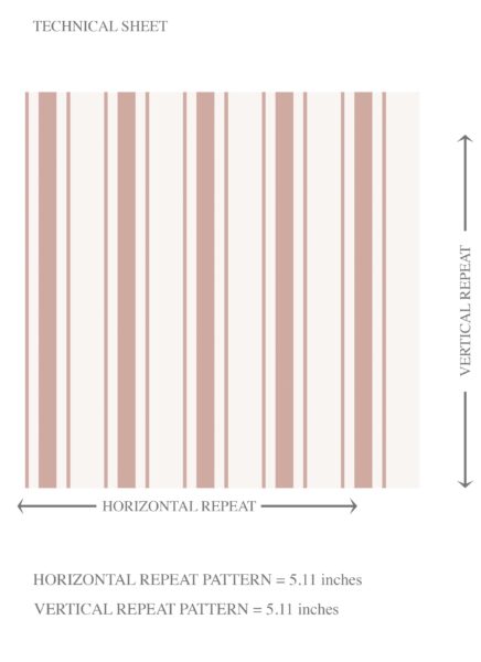 'Bisque' Geometric Striped Wallpaper (Pastel Pink) - Image 8
