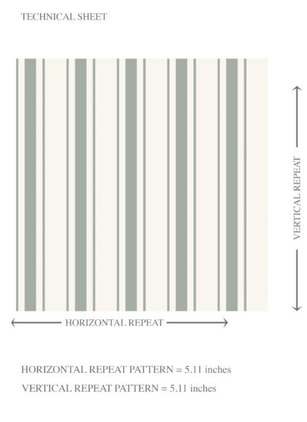 'Pissaro' Neutral Geometric Striped Wallpaper (Green-Gray) - Image 8