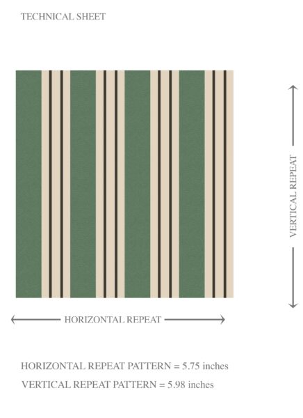 'Karoi' Geometric Striped Wallpaper (Leaf Green) - Image 8