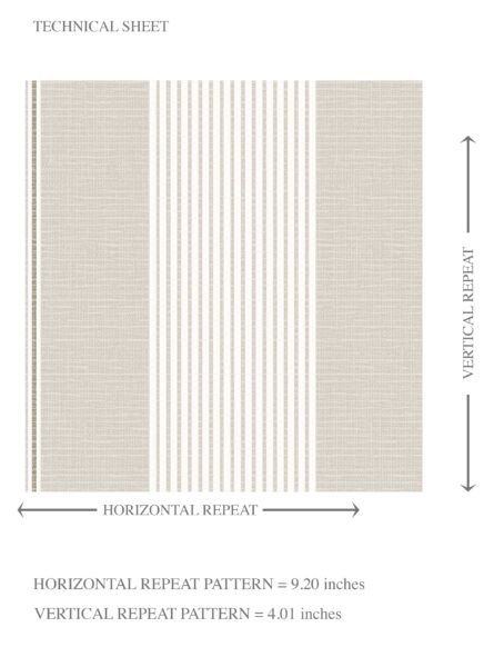 'Dril' Neutral Geometric Striped Wallpaper (Greige/ Beige/ Warm Gray) - Image 8
