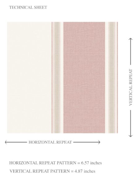 'Ursala' Geometric Striped Wallpaper (Blush Pink) - Image 8