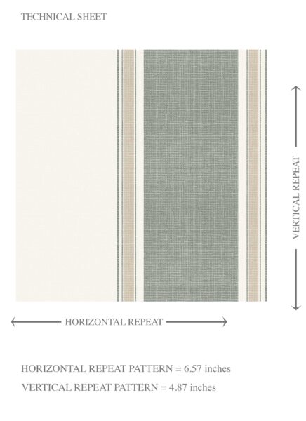 'Charisma' Geometric Striped Wallpaper (Gray-Green) - Image 8
