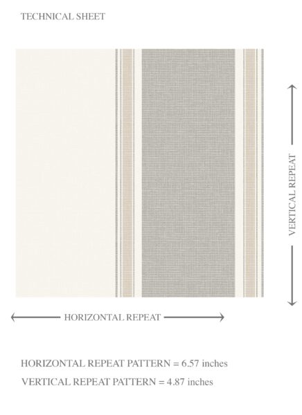 'Alchemy' Neutral Geometric Striped Wallpaper (Gray/ Beige/ Taupe) - Image 8