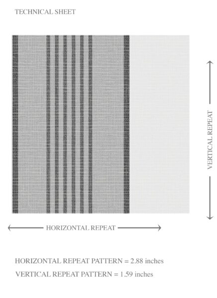 'Country Charm' Neutral Geometric Striped Wallpaper (Gray) - Image 8