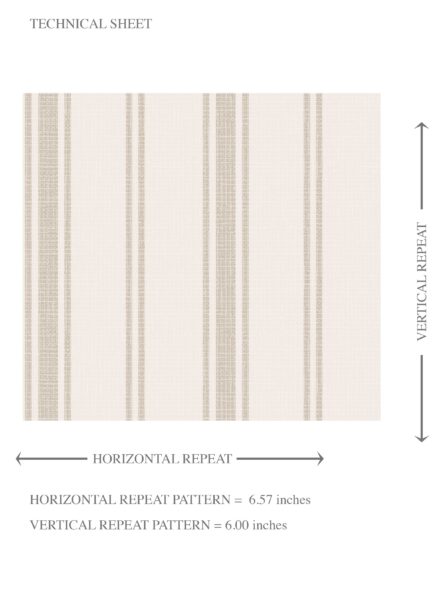 'Rustic Charm' Neutral Geometric Striped Wallpaper (Greige/ Taupe Gray) - Image 8