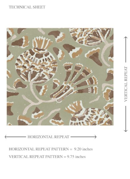 'Nostalgia' Modern Floral/ Botanical Wallpaper (Olive Green/ Brown/ Gold/ Beige) - Image 8
