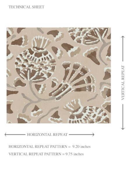 'Bonanza' Neutral Modern Floral/ Botanical Wallpaper (Brown/ Taupe/ Beige) - Image 8