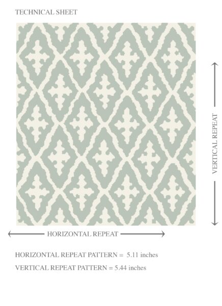 'Marjon' Geometric Diamond Lattice Wallpaper (Green/ White) - Image 8