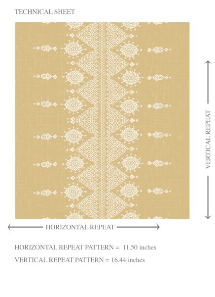 'Getty' Floral Striped Wallpaper (Yellow/ Off-White) - Image 8