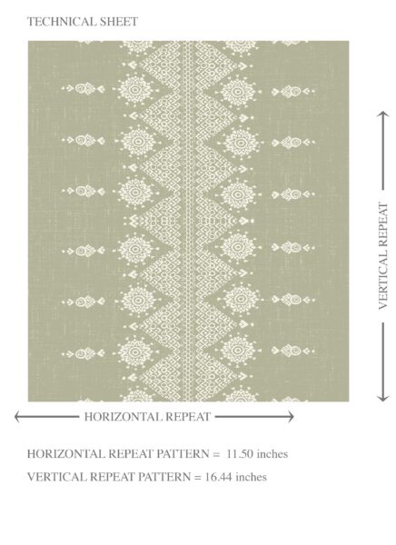 'Himar' Floral Striped Wallpaper (Green/ Off-White) - Image 8