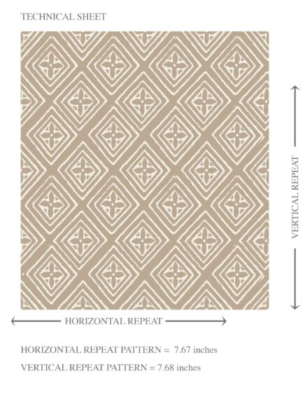 'Dark Prism' Small Diamond Lattice/ Textured Check Wallpaper (Light Brown/ Beige/ White) - Image 8