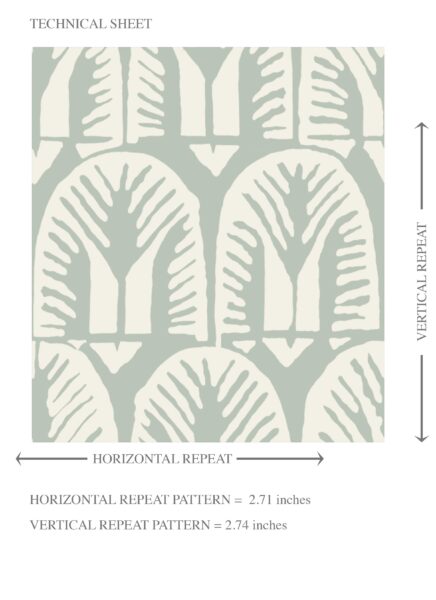 'Cecelia' Neutral Geometric Scallops Floral Wallpaper (Green/ White) - Image 8