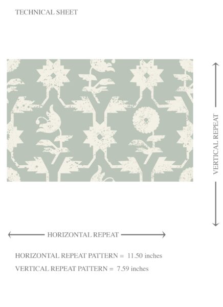 'Nebraska' Modern Floral Botanical Wallpaper (Green/ White) - Image 8