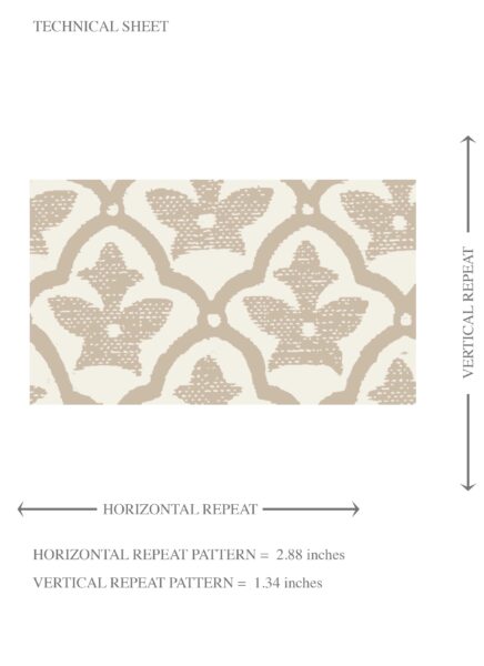 'Bandora' Neutral-Toned Small Floral Lattice Wallpaper (Beige/ Cream) - Image 8