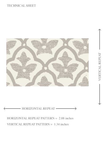'Orion' Neutral-Toned Small Floral Lattice Wallpaper (Warm Gray/ Greige) - Image 8