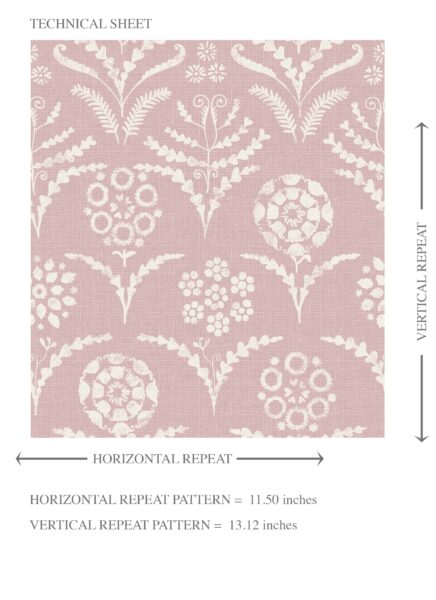 'Griffin' Modern Floral Botanical Wallpaper (Pink/ White) - Image 8