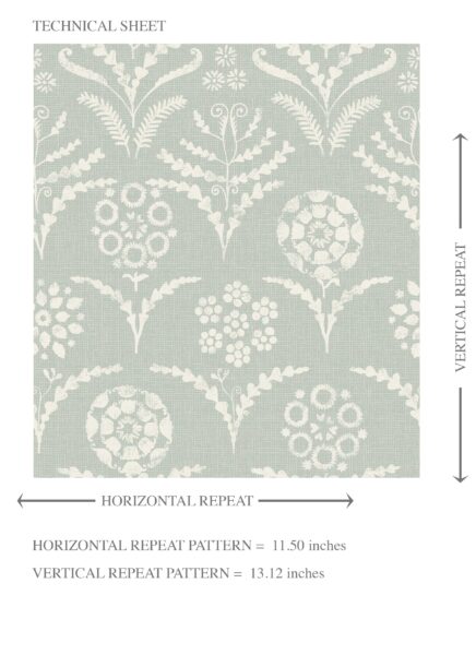 'Nautical Mile' Modern Floral Botanical Wallpaper (Pastel Blue) - Image 8