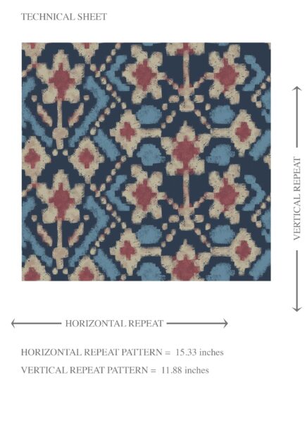 'Rubiyan' Modern Botanical Floral Wallpaper (Navy Blue/ Pink/ Beige) - Image 8