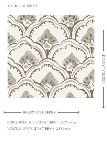 'Yansoon' Small-Scale Floral Lattice Wallpaper (Gray/ White) - Image 8