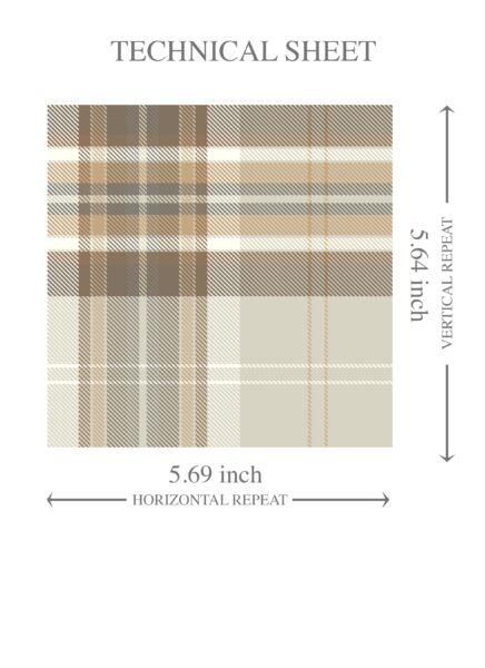'Sand Tales' Neutral Geometric Plaid Checkered Wallpaper (Greige/ Brown/ Cream/ Warm Gray) - Image 8