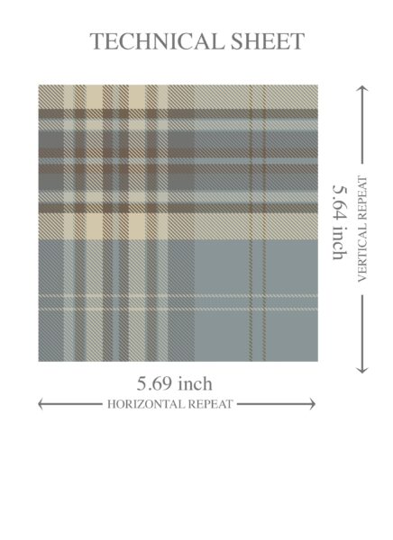 'Mystic Dream' Geometric Plaid Checkered Wallpaper (Gray/ Blue/ Beige/ Brown) - Image 8