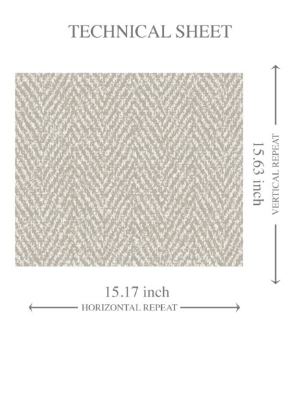 'Lolite' Neutral Herringbone Textured Wallpaper (Greige/ Light Gray) - Image 8