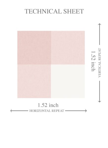 'Swanlike' Geometric Gingham Checkered Wallpaper (Pink) - Image 8
