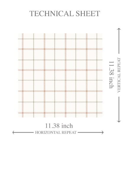 'Ironbark' Windowpane Checkered/ Plaid Wallpaper (Pink/ White/ Taupe) - Image 8