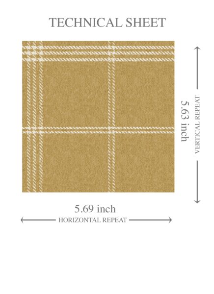 'Tortuga' Geometric Plaid Checkered Wallpaper (Mustard Yellow) - Image 8