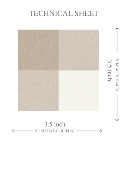 'Lexington' Neutral Geometric Gingham Checkered Wallpaper (Light Beige/ Greige) - Image 8