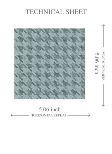 'Alvarium' Plain/ Textured Houndstooth Wallpaper (Soft Blue) - Image 8