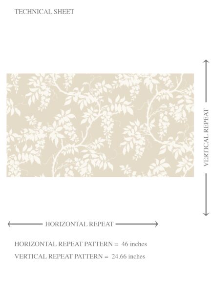 'Andria' Neutral Floral Vine/ Botanical Wallpaper (Beige/ Cream/ Warm Gray) - Image 8