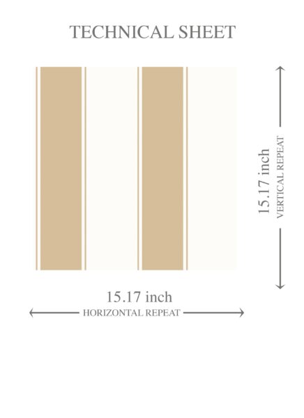 'Urbino' Geometric Striped Wallpaper (Sand Beige/ Tan/ White) - Image 8