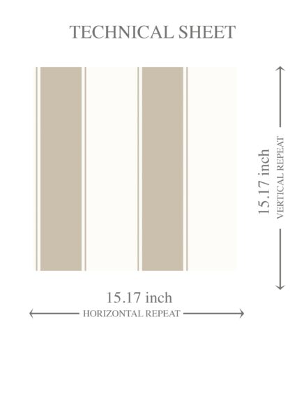 'Bolzano' Neutral Geometric Striped Wallpaper (Stone Beige/ White) - Image 8