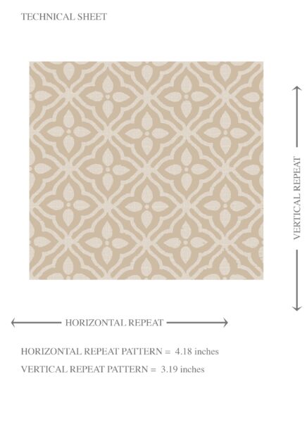 'Beatrice' Neutral Small Floral Lattice/ Geometric Micro-Print Wallpaper (Beige/ Greige/ Soft Taupe) - Image 8