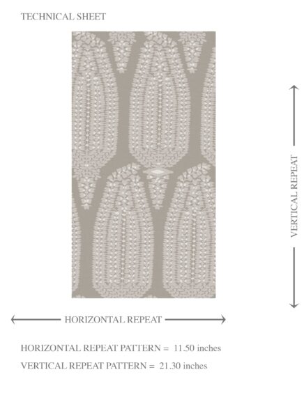 'Oyster Oak' Neutral Paisley Floral Wallpaper (Taupe Gray/ Greige) - Image 8