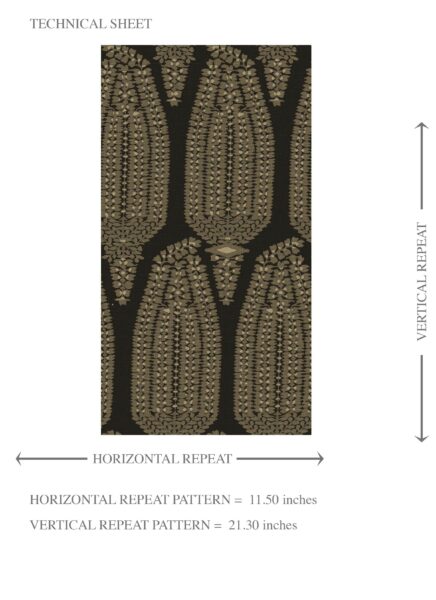'Ranibaug' Paisley Floral Wallpaper (Brown/ Olive Green/ Gold) - Image 8