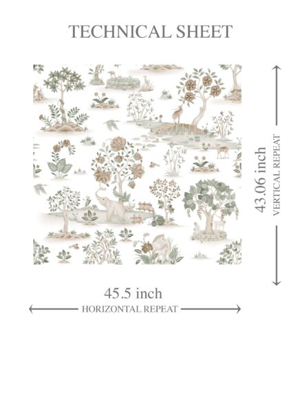 'Claremont' Modern Floral Botanical/ Nature Print Wallpaper (White/ Beige/ Green/ Brown/ Gray) - Image 8