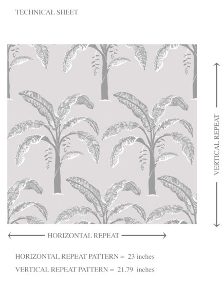 'Asprilla' Floral/ Botanical Palm Trees Patterned Wallpaper (Gray) - Image 8