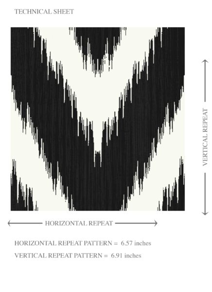 'Dazzle' Neutral Chevron/ Zigzag Geometric Wallpaper (Black/ White) - Image 8