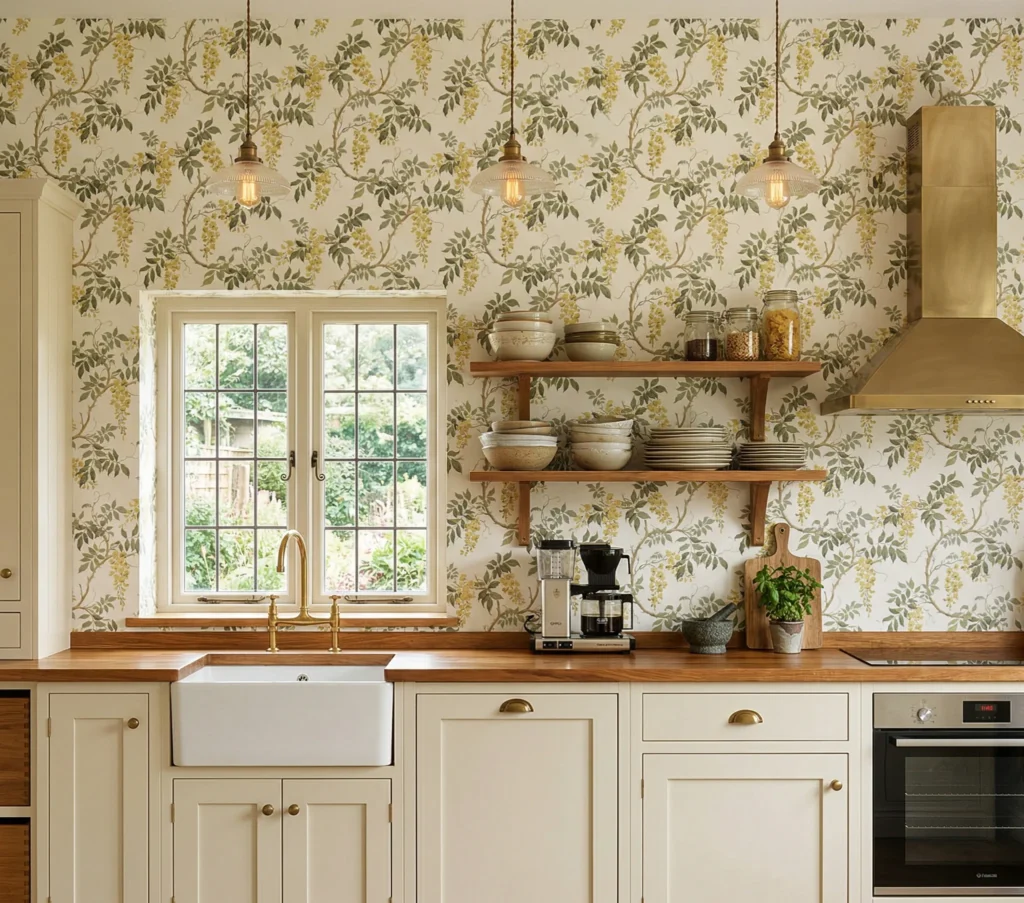 Floral Kitchen Wallpaper