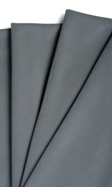 Gray velvet curtains