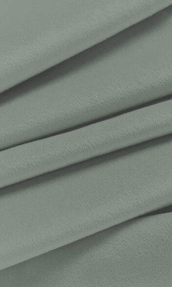 'Serrano Peppers' Velvet Window Curtains (Soft Green-Gray)
