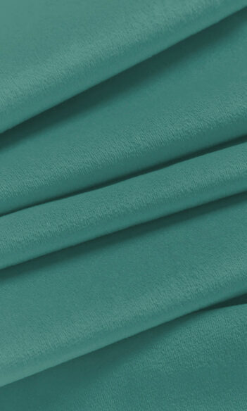 'Amazonite' Velvet Custom Size Curtains (Teal/ Blue-Green)