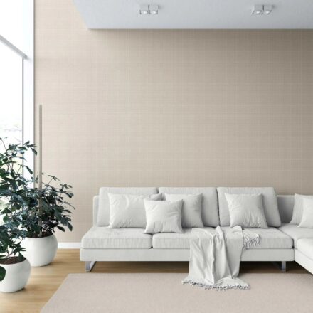 'Castle Zen' Neutral Textured Check/ Geometric Wallpaper (Beige/ Taupe) - Image 6