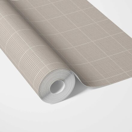 'Dartmoor' Neutral Textured Check/ Geometric Wallpaper (Greige/ Taupe)